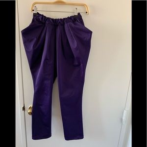 Fancy satin high fashion zouave pants